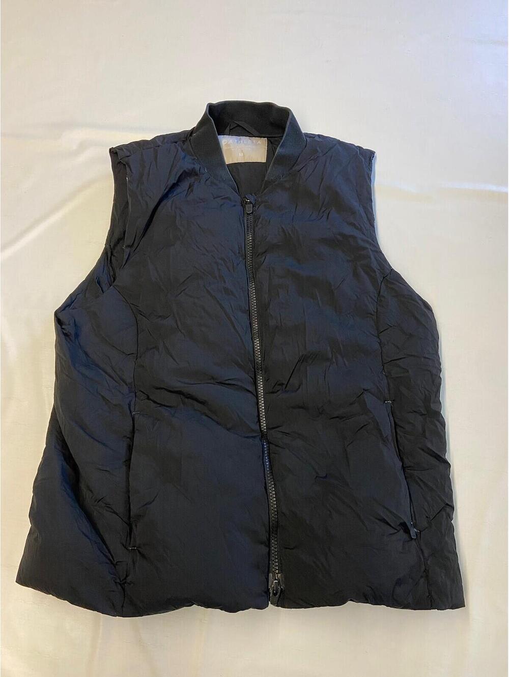 Womens ATHLETA Black Puffer Goose Down Inlet Vest Sz M